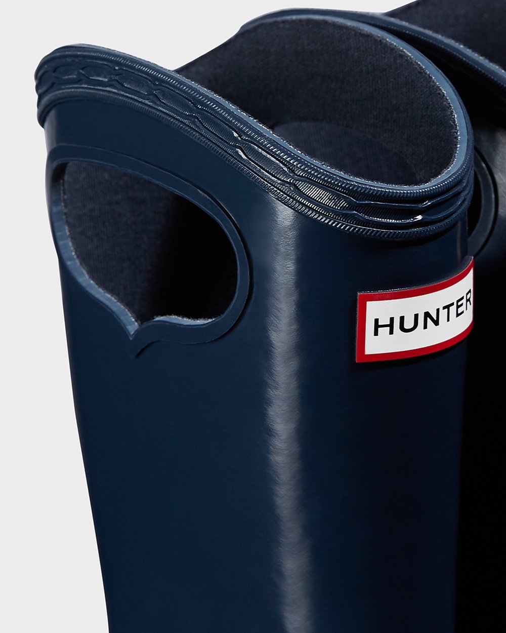 Kids Hunter Original First Classic Grab Handle Gloss | Rain Boots Navy | NZ-48612-ZFJP